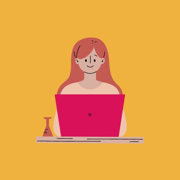illustration femme ordi anne manaud webdesigner